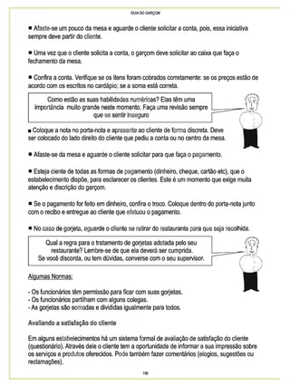 Guia do garçom sebrae