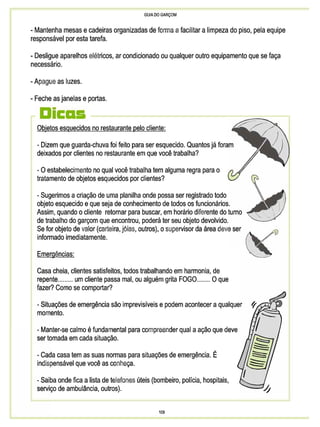 Guia do garçom sebrae