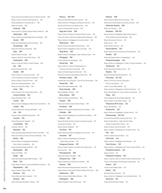 INSTITUTO BRASILEIRO DE MUSEUS | MINISTÉRIO DA CULTURA 588 
Museu de Arte Sacra Padre Jesuíno do Monte Carmelo 298 
Museu e Arquivo Histórico Municipal de Itu 298 
Museu Republicano Convenção de Itu 298 
Museu do Quartel 298 
Ituverava 298 
Museu Histórico Capitão Joaquim Ribeiro da Rocha 298 
Jaboticabal 299 
Museu Histórico de Jaboticabal Aloísio de Almeida 299 
Jacareí 299 
Museu de Antropologia do Vale do Paraíba 299 
Jacupiranga 299 
Museu Municipal de Jacupiranga 299 
Jales 299 
Museu Histórico de Jales 299 
Espaço Cultural Dr. José Carlos Guizzo 299 
Jardinópolis 299 
Museu e Casa da Cultura Dr. Paulo Portugal 299 
Jaú 300 
Museu Municipal de Jahu 300 
Jundiaí 300 
Museu Histórico e Cultural de Jundiaí 300 
Centro de Memória do Esporte Jundiaiense 300 
Museu e Espaço Cultural do Vinho 300 
Museu da Companhia Paulista 300 
Museu da Energia de Jundiaí 300 
Leme 300 
Museu Histórico Prof. Celso Zoega Táboas 300 
Lençóis Paulista 301 
Museu Alexandre Chitto 301 
Limeira 301 
Museu Histórico Pedagógico Major José Levy Sobrinho 301 
Lindóia 301 
Casa da Memória Dr. Armindo de Beghini 301 
Lins 301 
Casa da Cultura e Biblioteca Municipal 301 
Louveira 301 
Museu Municipal do Imigrante 301 
Lucianópolis 301 
Cantinho Histórico 301 
Mairiporã 301 
Museu de Arqueologia Industrial Thomas Cruz Maitc 301 
Museu de Ciências e Artes do Instituto Mairiporã 302 
Marília 302 
Museu Histórico e Pedagógico Embaixador 
Hélio Antônio Scarabôtollo 302 
Museu de Paleontologia de Marília 302 
Martinópolis 302 
Museu da FEPASA 302 
Matão 302 
Museu Municipal Olympia Maffei Olivastro 302 
Mauá 302 
Museu Barão de Mauá e Centro de Referência Histórica 302 
Miguelópolis 303 
Museu Histórico Terrige Trebbi 303 
Miracatu 303 
Museu Municipal Pedro Laragnoit 303 
Mirassol 303 
Museu Municipal Jezualdo D’ Oliveira 303 
Mococa 303-304 
Museu de Artes Plásticas Quirino da Silva 303 
Museu Histórico e Pedagógico Marquês de Três Rios 303 
Museu de Arte Sacra Iria Josepha da Silva 304 
Casa da Cultura Rogério Cardoso 304 
Mogi das Cruzes 304 
Museu Histórico Professora Guiomar Pinheiro Franco 304 
Centro de Cultura e Memória Expedicionários Mogianos 304 
Museu Histórico e Pedagógico Visconde de Mauá 304 
Mogi Guaçu 304 
Museu Histórico Municipal Hermínio Bueno 304 
Museu Histórico Pedagógico Franco de Godoy 304 
Mogi Mirim 305 
Museu Histórico e Pedagógico João Theodoro Xavier 305 
Mongaguá 305 
Casa da Memória de Mongaguá 305 
Monte Alto 305 
Museu Histórico, Cultural e Paleontológico Dr. 
Fernando José Freire de Andrade 305 
Museu de Paleontologia de Monte Alto 305 
Museu Municipal de Arqueologia de Monte Alto 305 
Monteiro Lobato 305 
Fazenda São José do Buquira - Sítio do Pica Pau Amarelo 305 
Monte Mor 306 
Museu Municipal Elisabeth Aytai 306 
Nova Granada 306 
Museu Madalena Olivastro 306 
Nova Odessa 306 
Museu do Instituto de Zootecnia 306 
Olímpia 306 
Museu de História e Folclore Maria Olímpia 306 
Orindiúva 306 
Anfiteatro Municipal de Orandes Alconci de Oliveira 306 
Orlândia 306 
Museu Histórico Pedagógico Lucas Monteiro de Barros 306 
Osasco 307 
Museu Municipal de Osasco Dimitri Sensaud de Lavaud 307 
Ecomuseu de Osasco 307 
Museu Histórico Bradesco 307 
Ourinhos 307 
Museu Municipal Histórico Pedagógico de Ourinhos 307 
Ouroeste 307 
Museu Cultural e Arqueológico de Ouroeste 
- Museu Água Vermelha 307 
Paraguaçu Paulista 307 
Museu e Arquivo Histórico Jornalista José Jorge Júnior 307 
Museu de Arte 308 
Paranapanema 308 
Museu da Colônia Holandesa 308 
Pariquera-Açu 308 
Parque Estadual da Campina do Encantado 308 
Paulínia 308 
Museu Municipal de Paulínia Bortolo José Ferro 308 
Jardim Botânico Municipal de Paulínia Adelmo Piva Junior 308 
Pederneiras 308 
Centro Cultural Izavam Ribeiro Macario 308 
Pedregulho 309 
Parque Estadual Furnas do Bom Jesus 309 
Pedreira 309 
Museu Histórico Beato José de Anchieta 309 
Museu da Porcelana Adelino dos Santos Gouveia 309 
Pedrinhas Paulista 309 
Museu dos Pioneiros 309 
Penápolis 309-310 
Museu Histórico e Pedagógico Memorialista Glaucia 
Mª de Castilho Muçouçah Brandão 309 
Museu Municipal do Folclore 310 
Museu do Sol 310 
Museu de São Francisco 310 
Pereira Barreto 310 
Museu Histórico da Colonização de Pereira Barreto 310 
Peruíbe 310 
Museu Municipal Histórico e Arqueológico 310 
Pindamonhangaba 310 
Museu Histórico e Pedagógico D. Pedro I e Dona Leopoldina 310 
Pinhalzinho 311 
Museu Municipal Octaviano Fornari 311 
Piquete 311 
Museu Municipal Terezinha Generoso 311 
Piracicaba 311-312 
Museu e Centro de Ciências, Educação e 
Artes Luiz de Queiroz 311 
Centro Cultural Martha Watts 311 
Museu Histórico e Pedagógico Prudente de Moraes 311 
Museu Odontológico Dr.a Grace Harriet Clark Alvarez 312 
Piraju 312 
Centro Regional de Arqueologia Ambiental 312 
Museu Histórico Constantino Leman 312 
Pirapora do Bom Jesus 312 
Museu São Norberto 312 
Pirapozinho 312 
Museu Histórico e Pedagógico Cacique Tibiriça 312 
Pirassununga 312-313 
Ecomuseu Municipal de Cachoeira das Emas 312 
Museu da Aeronáutica - Salão Histórico Major 
Aviador Leonidas Brom Herndl 313 
Museu Professor Pereira de Godoy 313 
Museu Histórico e Pedagógico Dr. Fernando Costa 313 
Poá 313 
Centro Cultural Casa da Estação 313 
Porto Feliz 313 
Museu Histórico e Pedagógico das Monções 313 
Porto Ferreira 313 
Museu Histórico e Pedagógico Prof. Flávio da Silva Oliveira 313 
Presidente Epitácio 314 
Espaço Cultural 314 
Presidente Prudente 314 
Museu e Arquivo Histórico Prefeito Antônio Sandoval Netto 314 
Centro de Museologia, Antropologia e Arqueologia 314 
Queluz 314 
Centro Cultural Malba Tahan 314 
Rafard 314 
Memorial Tarsila do Amaral 314 
Museu Histórico e Pedagógico Julio Henrique Rafard 314 
Rancharia 314 
Museu Municipal Manir Haddad 314 
 
