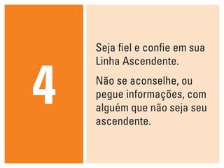 Seja fiel e confie em sua



4
    linha Ascendente.
    Não se aconselhe, ou
    pegue informações, com
    alguém que não seja seu
    ascendente.
 