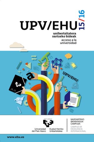 a
unibertsitatera
sartzeko bideak
acceso a la
universidad
www.ehu.es
UPV/EHU
15/16
 