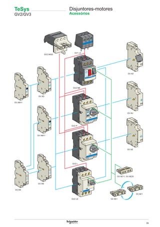 59
GV2 AK00
GV1 L3
GV AD
GV AM11
GV AM11
GV AN
GV AN
GV2 P
GV2 ME
GV AX
GV AU
GV AS
GV AE1
GV AE1
GV AE11, GV AE20
GV2 L
GV2 LE
TeSys
GV2/GV3
Disjuntores-motores
Acessórios
 
