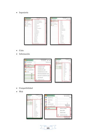 101
 Ingeniería
 Cubo
 Información
 Compatibilidad
 Web
 