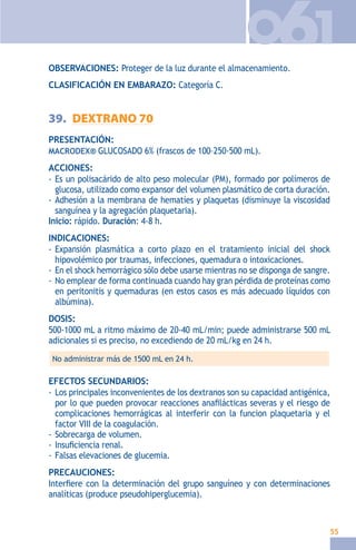 Dextrano Inyectable Guia farmacos 061_2014a | PDF