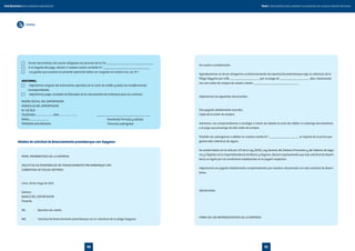Tomo I. Guía práctica para entender los productos de comercio exterior bancariosGuía financiera para empresas exportadoras
9190
 Enviar documentos vía courier utilizando los servicios de la Cía. _______________________________
 A la llegada del pago, abonar a nuestra cuenta corriente N.º _______________________________
 Los gastos que ocasione la presente operación deben ser cargados en nuestra cta. cte. N.º:
ADICIONAL:
 Adjuntamos original del instrumento operativo de la carta de crédito y todas las modificaciones
correspondientes.
 Adjuntamos juego completo de fotocopia de los documentos de embarque para sus archivos.
RAZÓN SOCIAL DEL EXPORTADOR
DOMICILIO DEL EXPORTADOR
N.º DE RUC
TELÉFONO:……………………FAX:……………………		 ____________________________________
EMAIL:……………………						Nombre(s) Firma(s) y sello(s)
PERSONA ENCARGADA:						Personas autorizadas
Modelo de solicitud de financiamiento preembarque con Sepymex
De nuestra consideración:
Agradeceremos se sirvan otorgarnos un financiamiento de exportación preembarque bajo la cobertura de la
Póliza Sepymex por US$ ____________________ por un plazo de ____________________ días, relacionado
con una orden de compra de nuestro cliente ______________________________.
Adjuntamos los siguientes documentos:
Dos pagarés debidamente suscritos.
Copia de la orden de compra.
Asimismo, nos comprometemos a canalizar a través de ustedes la carta de crédito, la cobranza documentaria
o el pago que provenga de esta orden de compra.
También les autorizamos a debitar en nuestra cuenta N.º ____________________ el importe de la prima que
genere esta cobertura de seguro.
De conformidad con el artículo 179 de la Ley 26702, Ley General del Sistema Financiero y del Sistema de Segu-
ros y Orgánica de la Superintendencia de Banca y Seguros, declaro expresamente que esta solicitud de desem-
bolso se regirá por las condiciones establecidas en el pagaré respectivo.
Adjuntamos los pagarés debidamente cumplimentados por nosotros relacionado con esta solicitud de desem-
bolso.
Atentamente,
FIRMA DE LOS REPRESENTANTES DE LA EMPRESA
PAPEL MEMBRETADO DE LA EMPRESA
SOLICITUD DE DESEMBOLSO DE FINANCIAMIENTO PRE EMBARQUE CON
COBERTURA DE POLIZA SEPYMEX
Lima, 20 de mayo de 2013
Señores
BANCO DEL EXPORTADOR
Presente
Att. : Ejecutivo de cuenta
Ref. : Solicitud de financiamiento preembarque con la cobertura de la póliza Sepymex
Anexos
 