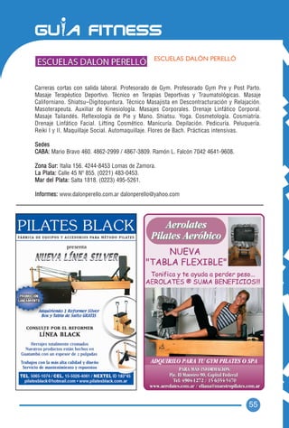 ESCUELAS DALÓN PERELLÓ



Carreras cortas con salida laboral. Profesorado de Gym. Profesorado Gym Pre y Post Parto.
Masaje Terapéutico Deportivo. Técnico en Terapias Deportivas y Traumatológicas. Masaje
Californiano. Shiatsu–Digitopuntura. Técnico Masajista en Descontracturación y Relajación.
Masoterapeuta. Auxiliar de Kinesiología. Masajes Corporales. Drenaje Linfático Corporal.
Masaje Tailandés. Reflexología de Pie y Mano. Shiatsu. Yoga. Cosmetología. Cosmiatría.
Drenaje Linfático Facial. Lifting Cosmético. Manicuría. Depilación. Pedicuría. Peluquería.
Reiki I y II. Maquillaje Social. Automaquillaje. Flores de Bach. Prácticas intensivas.

Sedes
CABA: Mario Bravo 460. 4862-2999 / 4867-3809. Ramón L. Falcón 7042 4641-9608.

Zona Sur: Italia 156. 4244-8453 Lomas de Zamora.
La Plata: Calle 45 Nº 855. (0221) 483-0453.
Mar del Plata: Salta 1818. (0223) 495-5261.

Informes: www.dalonperello.com.ar dalonperello@yahoo.com




                                                                                     55
 