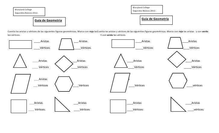 Figuras Geometricas Vertices Aristas Y Caras Guia Geometria