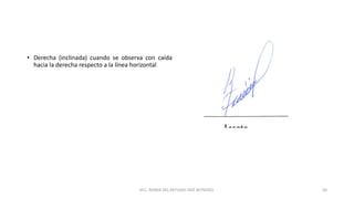 • Derecha (inclinada) cuando se observa con caída
hacia la derecha respecto a la línea horizontal
M.C. MARIA DEL REFUGIO HDZ REYNOSO. 50
 