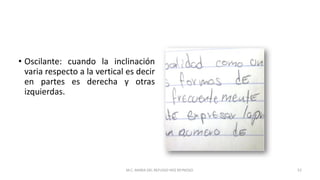 • Oscilante: cuando la inclinación
varia respecto a la vertical es decir
en partes es derecha y otras
izquierdas.
M.C. MARIA DEL REFUGIO HDZ REYNOSO. 52
 