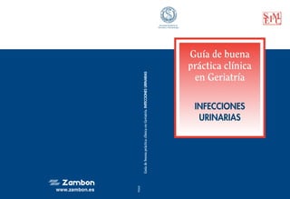 Guía de buena
práctica clínica
en Geriatría
INFECCIONES
URINARIAS
www.zambon.es
Sociedad Española de
Geriatría y Gerontología
 