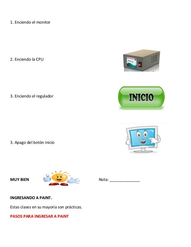 1. DAMOS CLIC EN EL BOTON ICONO DE PAINT
2. TODOS LOS PROGRAMAS
3. CLIC EN ACCESORIOS
4. CLIC EN PAINT.
Pantalla de Paint
...