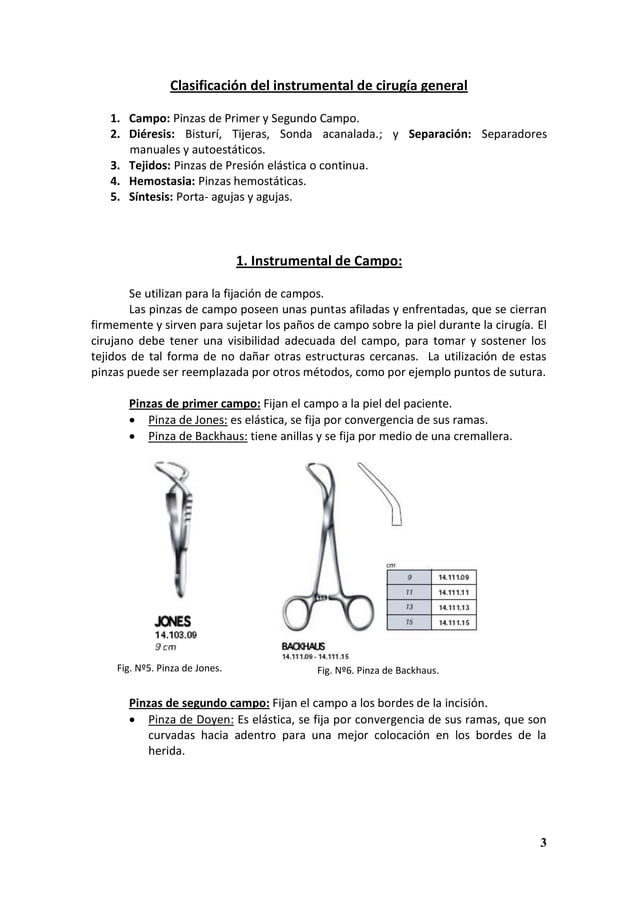 Guia instrumental quirúrgico