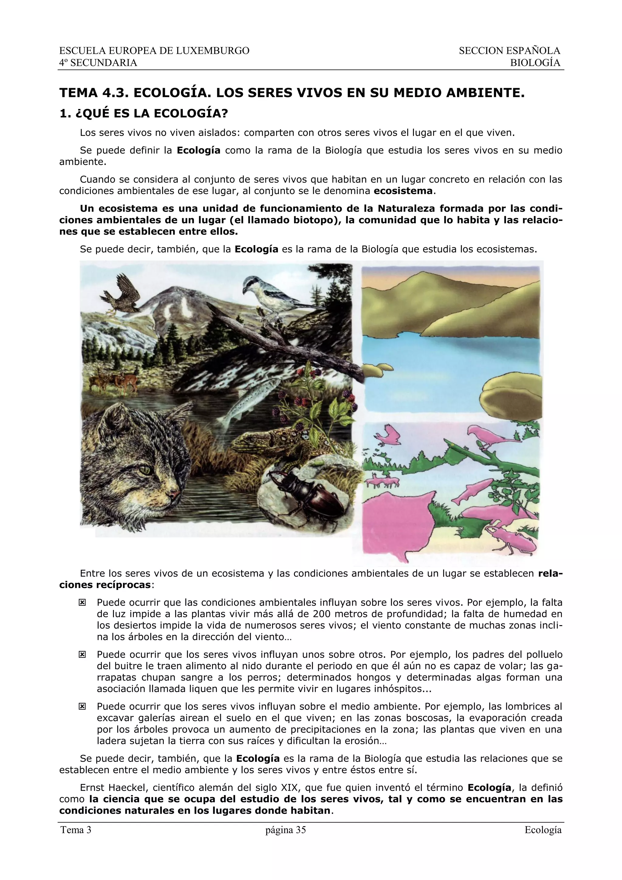 El Medio Ambiente Y La Relacin Con Los Seres Vivos By El Medio