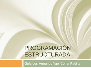 PROGRAMACIÓN
ESTRUCTURADA
Guía por: Armando Yael Corral Padilla
 