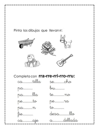 Guia consonante r y lectura | PDF