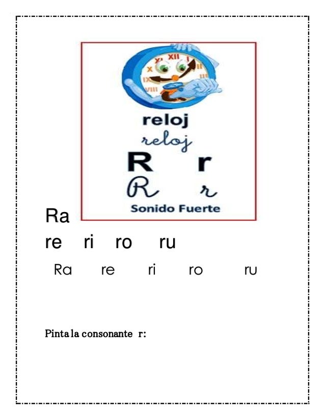Guia Consonante R Y Lectura
