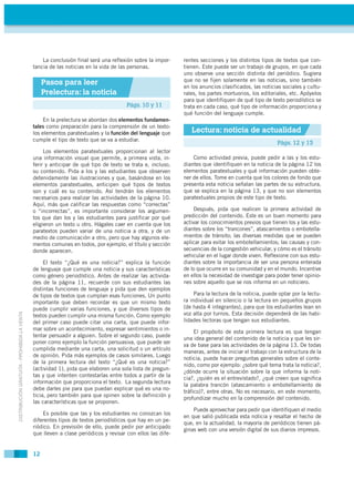 La conclusión final será una reflexión sobre la impor-    rentes secciones y los distintos tipos de textos que con-
      ...