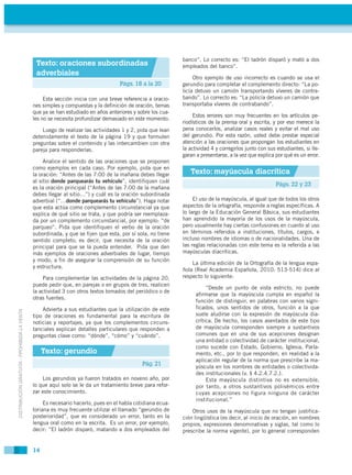 banco”. Lo correcto es: “El ladrón disparó y mató a dos
                                              Texto: oraciones sub...