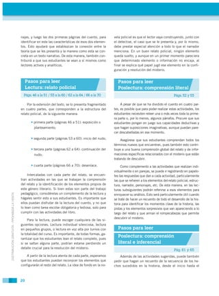 najes, y luego las dos primeras páginas del cuento, para        vela policial es que el lector vaya construyendo, junto co...