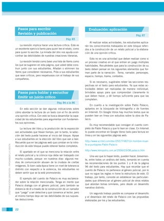 Pasos para escribir                                            Evaluación: aplicación
                                    ...