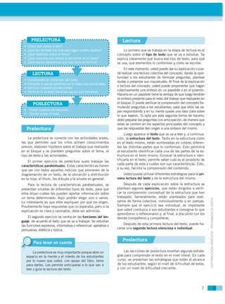 PRELECTURA                                                     Lectura
  •	 ¿Para qué vamos a leer?
  •	 ¿Qué tipo de text...