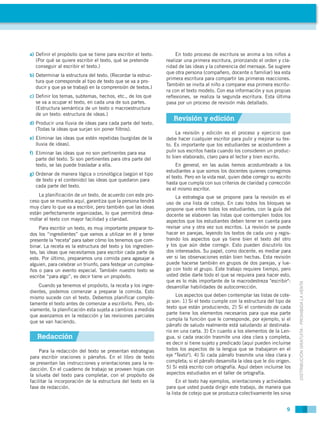 a)	Definir el propósito que se tiene para escribir el texto.        En todo proceso de escritura se anima a los niños a
  ...