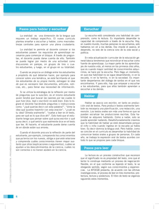 Pasos para hablar y escuchar                                Escuchar
                                                 La o...