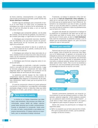 de forma colectiva, individualmente o en parejas. Des-              Finalmente, se trabaja la valoración crítica del tex-
...