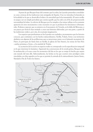 LEYENDAS



    2      $QiOLVLV HVWUXFWXUDO GH FDGD OHHQGD
    /HHQGD  DxR     ,QWURGXFFLyQ     3URKLELFLyQ          5XSWXUD           DVWLJR          'HVHQODFH          7LHPSR        (VSDFLR
    GH SXEOLFDFLyQ
    /RV RMRV YHUGHV )HUQDQGR GH        ËxLJR HO            )HUQDQGR          6H HQDPRUD       (Q OD ~OWLPD       (GDG          XHQFDV GHO
                    $UJHQVROD         PRQWHUR GH ORV       GHVRH OD         GH HVWH          YLVLWD )HUQDQGR 0HGLD           0RQFDR 
    3XEOLFDFLyQ HQ  SULPRJpQLWR        PDUTXHVHV OH        DGYHUWHQFLD       HVStULWX         OH FRQILHVD VXV                  SUR[LPLGDGHV
    (O              GH ORV             DGYLHUWH DO MRYHQ    GH ËxLJR         IHPHQLQR         VHQWLPLHQWRV D                   GH OD FLXGDG
    RQWHPSRUiQHR PDUTXHVHV GH        GH ORV SHOLJURV      FRQRFH OD         ²SHVH D ODV      OD H[WUDxD GDPD                  GH $OPHQDU
    0DGULG 