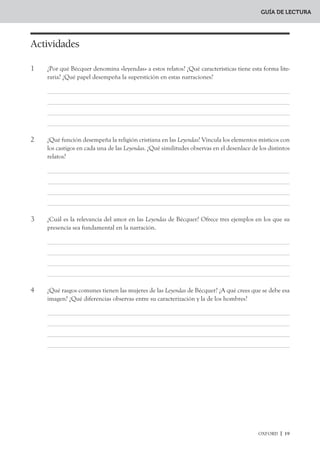 LEYENDAS



    /HHQGD  DxR    ,QWURGXFFLyQ   3URKLELFLyQ         5XSWXUD            DVWLJR          'HVHQODFH           7LHPSR        (VSDFLR
    GH SXEOLFDFLyQ
    (O PLVHUHUH     (O QDUUDGRU     (O DEDG OH          (O SHUHJULQR       (O P~VLFR        (O URPHUR GHMD      1R VH         )LWHUR
                    VH HQFXHQWUD    FXHQWD DO           SDVD OD QRFKH      GHFLGH           VX FRPSRVLFLyQ      HVSHFLILFD   1DYDUUD 