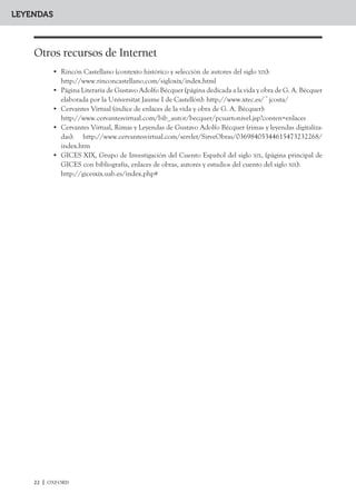 SRU OR PDO      GXUDQWH OD PLVD     DFWXDFLyQ TXH      HPEXVWHV GHO     TXH HO GLIXQWR
     GH GLFLHPEUH TXH VXHQD      GHO JDOOR 8Q       KDEtD KHFKR        RUJDQLVWD GH     RUJDQLVWD KDEtD
    GH         8QD DQFLDQD     DxR GHVSXpV HO      HO HVStULWX GH     6DQ 5RPiQ       LQWHUSUHWDGR
                    OH H[SOLFD      ~QLFR TXH VH        0DHVH 3pUH]                        XQD P~VLFD
                    TXH GHVGH      KDEtD DWUHYLGR D    8Q DxR                              GLYLQD
                    TXH PXULy       YROYHU D WRFDU      GHVSXpV OR
                    0DHVH 3pUH]    UHFLELy HQ HO      LQYLWDQ D TXH
                    QDGLH KD        PLVPR               WRTXH HQ OD
                    SRGLGR          PRPHQWR HQ HO       PLVD GHO
                    LJXDODU VX      TXH KDEtD           JDOOR GH OD
                    SHULFLD FRQ     IDOOHFLGR HO        FDWHGUDO GH
                    HVH             RUJDQLVWD OD       6HYLOOD
                    LQVWUXPHQWR    YLVLWD GH VX        0LHQWUDV
                                    HVSHFWUR TXH OHV   WDQWR HQ OD
                                    UHJDOy D WRGRV      LJOHVLD GH
                                    ORV IHOLJUHVHV XQ   6DQWD ,QpV OD
                                    FRQFLHUWR           KLMD GH 0DHVH
                                    FHOHVWLDO          3pUH] VH
                                                        GLVSRQH D
                                                        WRFDU FXDQGR
                                                        UHFLEH OD YLVLWD
                                                        LQHVSHUDGD GH
                                                        VX SDGUH




    3      0RWLYRV UHFXUUHQWHV
                  $O LJXDO TXH VXFHGH HQ HO QLYHO HVWUXFWXUDO GH ODV /HHQGDV HO DXWRU VHYLOODQR H[WUDMR OD PD
           RUtD GH ORV PRWLYRV GH VXV FRPSRVLFLRQHV GH ODV QDUUDFLRQHV RUDOHV GHO IROFORUH HXURSHR (O UH
           FXUVR GH ODV HVWDWXDV TXH DGTXLHUHQ YLGD TXH REVHUYDPRV HQ /D DMRUFD GH RUR  HQ (O EHVR D KDEtD
           VLGR XWLOL]DGR SRU =RUULOOD HQ 'RQ -XDQ 7HQRULR  XQRV VLJORV DQWHV SRU 7LUVR GH 0ROLQD HQ HO
           HSLVRGLR GHO FRQYLGDGR GH SLHGUD GH (O EXUODGRU GH 6HYLOOD 3RU RWUD SDUWH HO PRWLYR GHO FLHUYR TXH


    6 | OXFORD
 