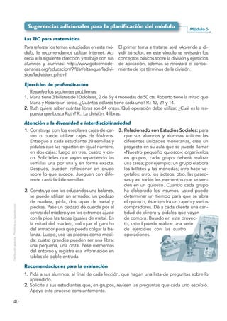 Sugerencias adicionales para la planificación del módulo                               Módulo 5

                         ...