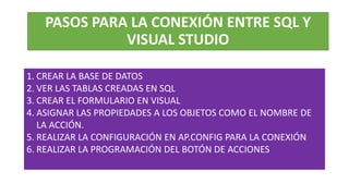 Guia n9 conexion sql server 2012 y visual studio 2015 parte I | PDF