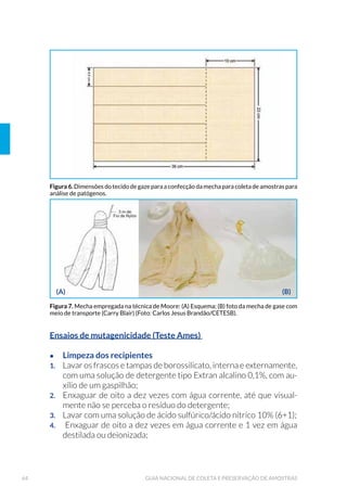 (VTXHPD GD UHGH GH DUUDVWR PDQXDO 
Figura 53. 5HGH GH DUUDVWR SRU HPEDUFD©¥R 
Figura 54. Rede de arrasto manual do tipo saco: A) Foto da rede de arrasto
PDQXDO WLSR VDFR HP RSHUD©¥R % 