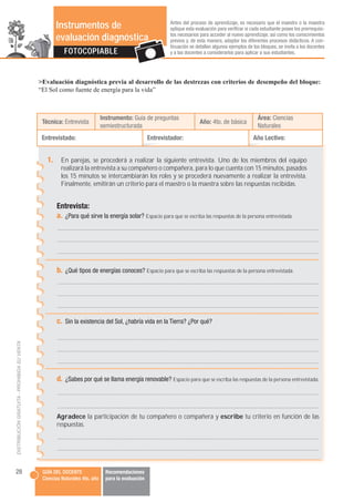 Instrumentos de                                       Antes del proceso de aprendizaje, es necesario que el maestro o la m...