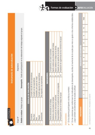 FOTOCOPIABLES
                                                                  Instrumento de autoevaluación

         Gr...