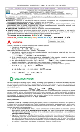 AMO MI PROFESIÓN, ME SIENTO EDUCADORA DE CORAZÓN Y CON VOCACIÓN
“GENIAL COMO REALIZO CÁLCULOS ESTEQUIOMÉTRICOS SOBRE UNA R...