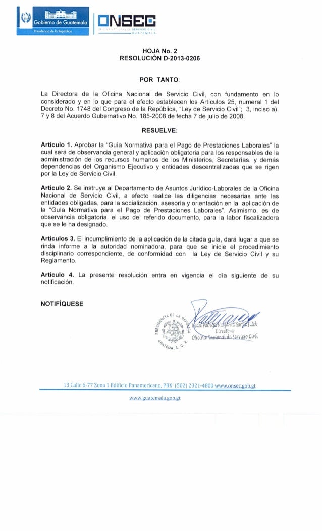 Guia normativa para el pago de prestaciones laborales