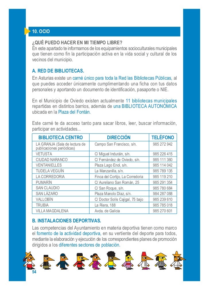 Guia De Recursos Para Los Nuevos Vecinos Del Ayuntamiento De Oviedo