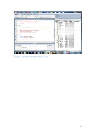 Ilustração 5 - Arquivos dos ficheiros do site Dreamweaver




                                                            8
 