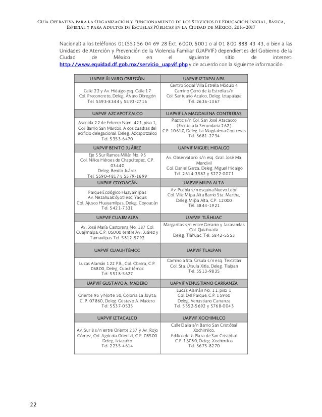 Guia operativa de escuelas publicas 2016 2017