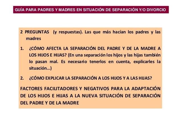 Guía para padres y madres en situación de separación y/o