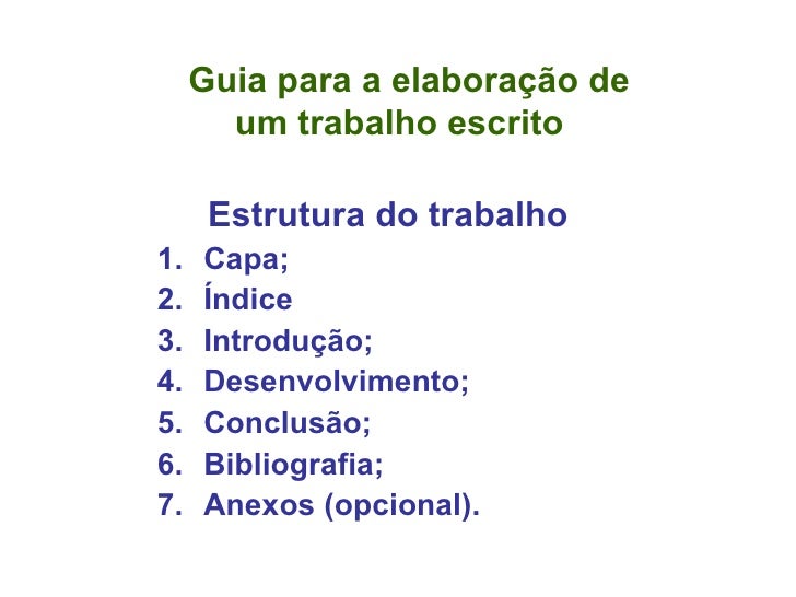 Modelo de apresentacao de trabalho escrito