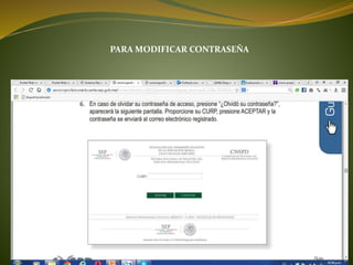 PARA MODIFICAR CONTRASEÑA
 