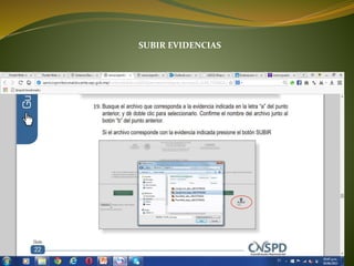 SUBIR EVIDENCIAS
 