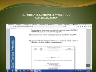 IMPORTANTE GUARDAR EL AVANCE QUE
VAYA REALIZANDO.
 