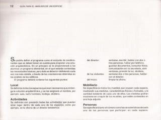 Guia para el analisis de un edificio