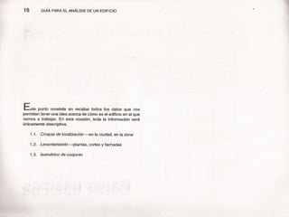 Guia para el analisis de un edificio