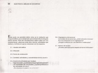 Guia para el analisis de un edificio