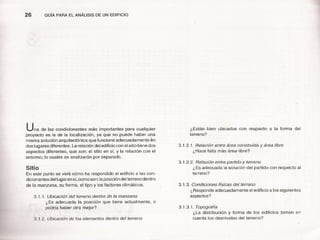 Guia para el analisis de un edificio